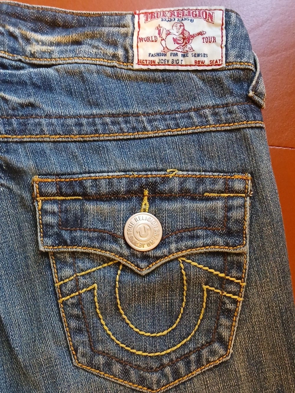 True Religion Ladie's Joey Big T "Dusty Road" Flare Leg Jeans Size:6 - Picture 2 of 16